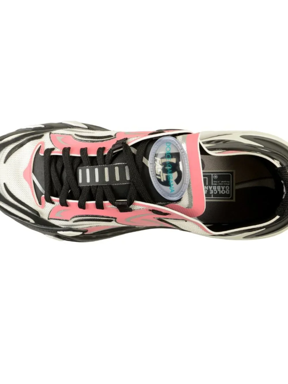 Dolce & Gabbana Men's Pink/Black Athletic Sneakers Shoes US 11 IT 44